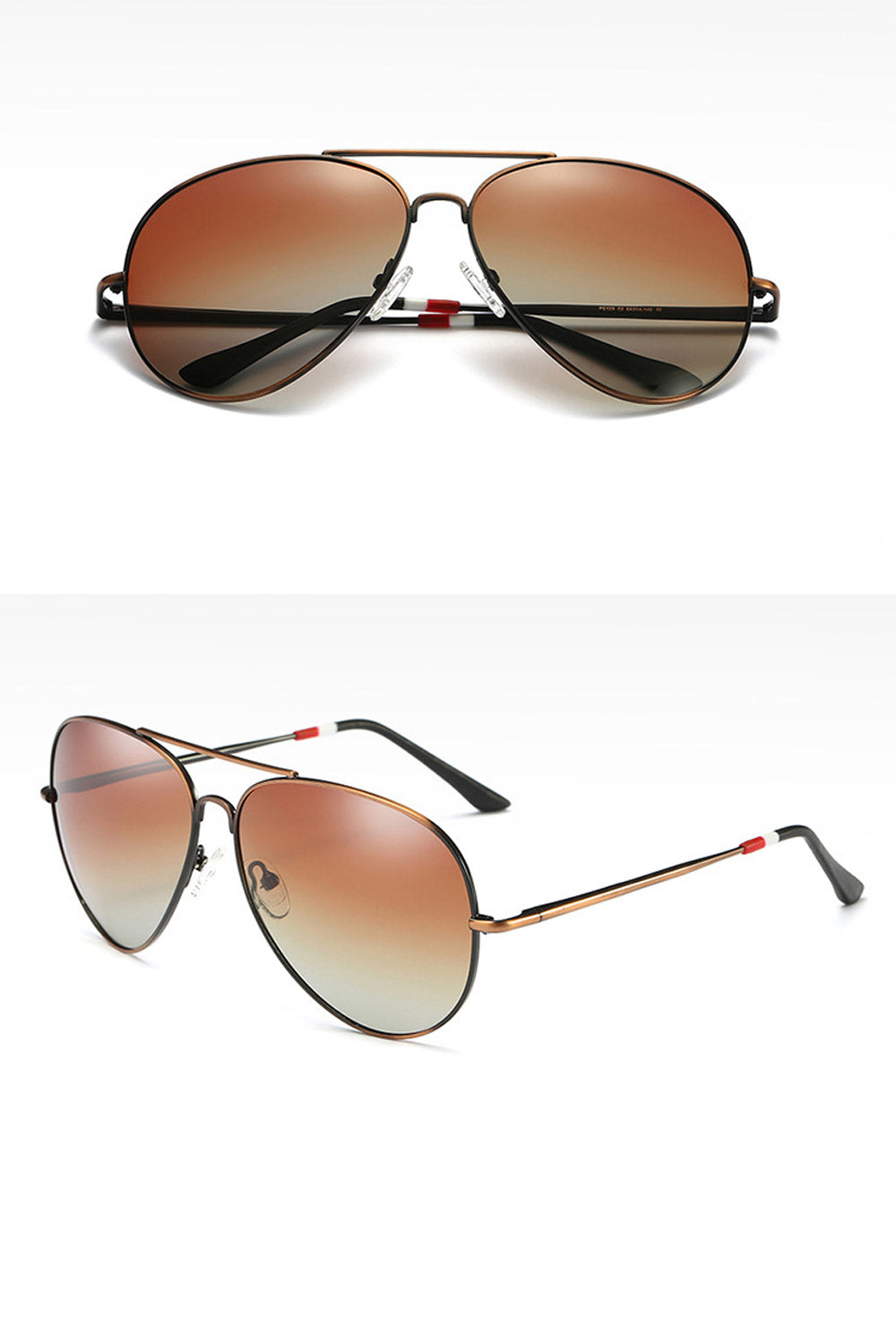 Men Thin Metal Frame Polarized Sunglass