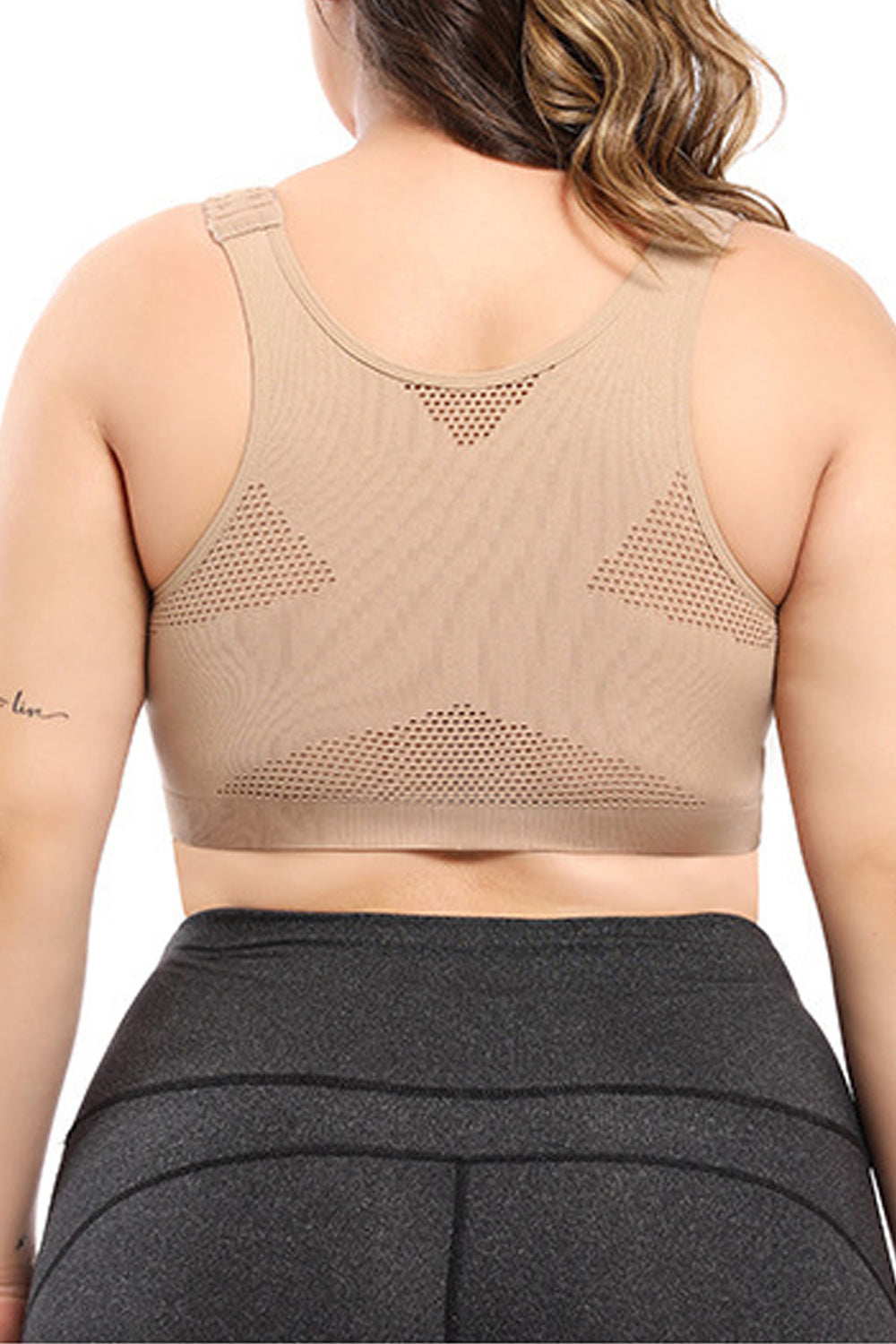 Women Awesome Solid Colored Comfy Full Cups Front Hook Closure Sports Bra