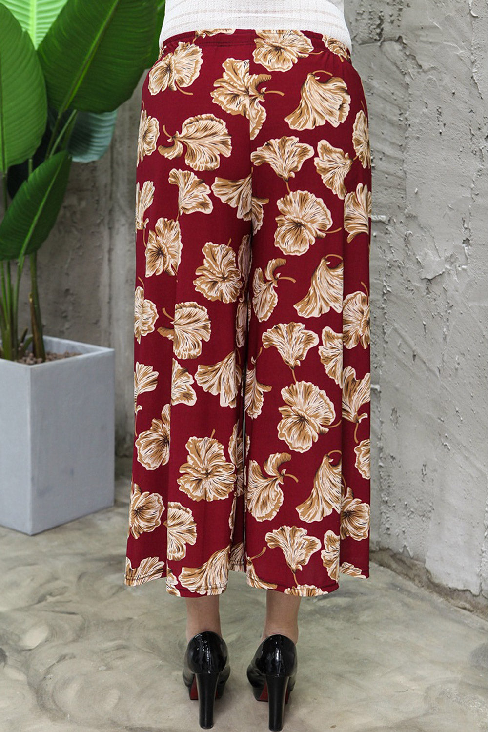 Women Plus Loose Floral Comfortable Pant