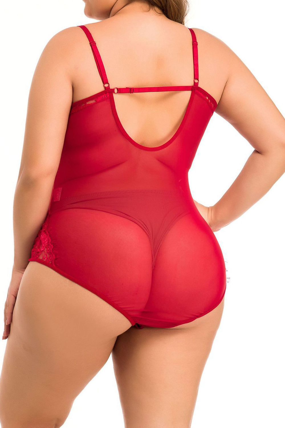 Women Slim Fit Adjustable Straped Shoulder Superb Lace Pattern Night Wear Lingerie