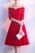 Women Off-Shoulder Cool Solid Colored Elegant Thin Long Evening Dress