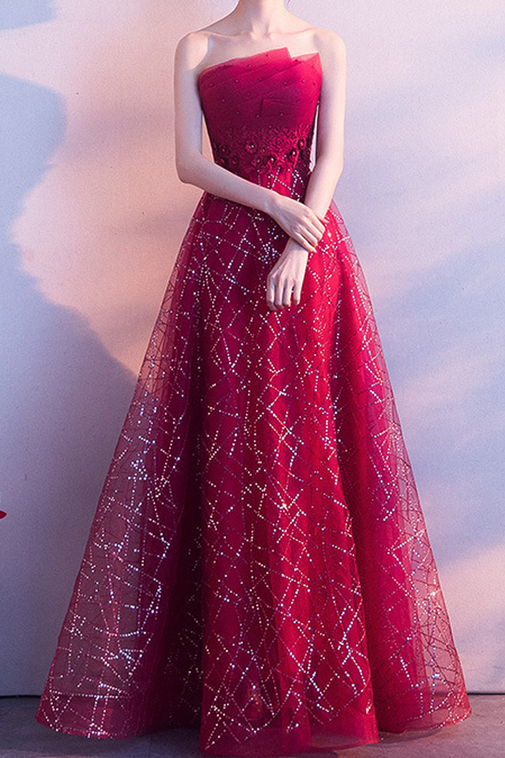 Women Off-Shoulder Solid Pattern Breathable Thin Evening Party Dress