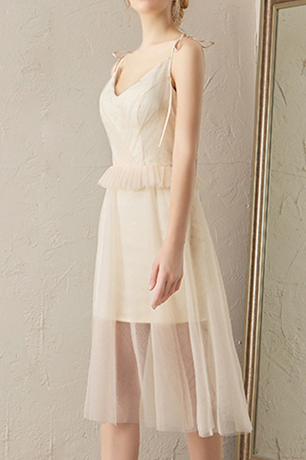 Women Tie Strap Thin Skirt Comfortable Classy Party Dress