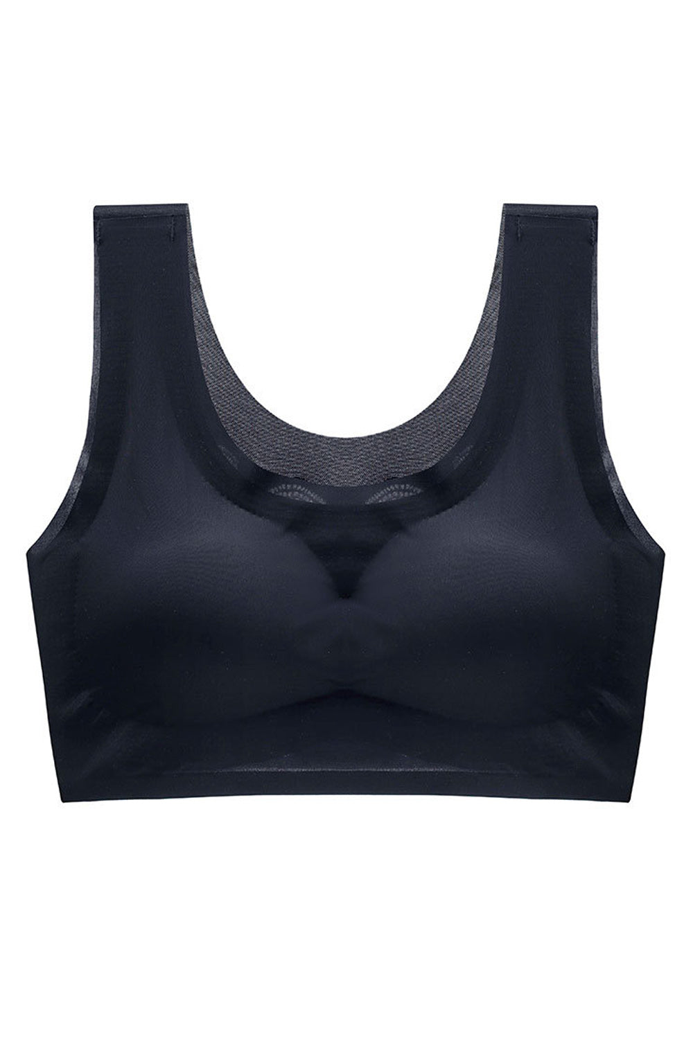Women Comfy Seamless Full Cup Solid Colored Soft Vest Bra