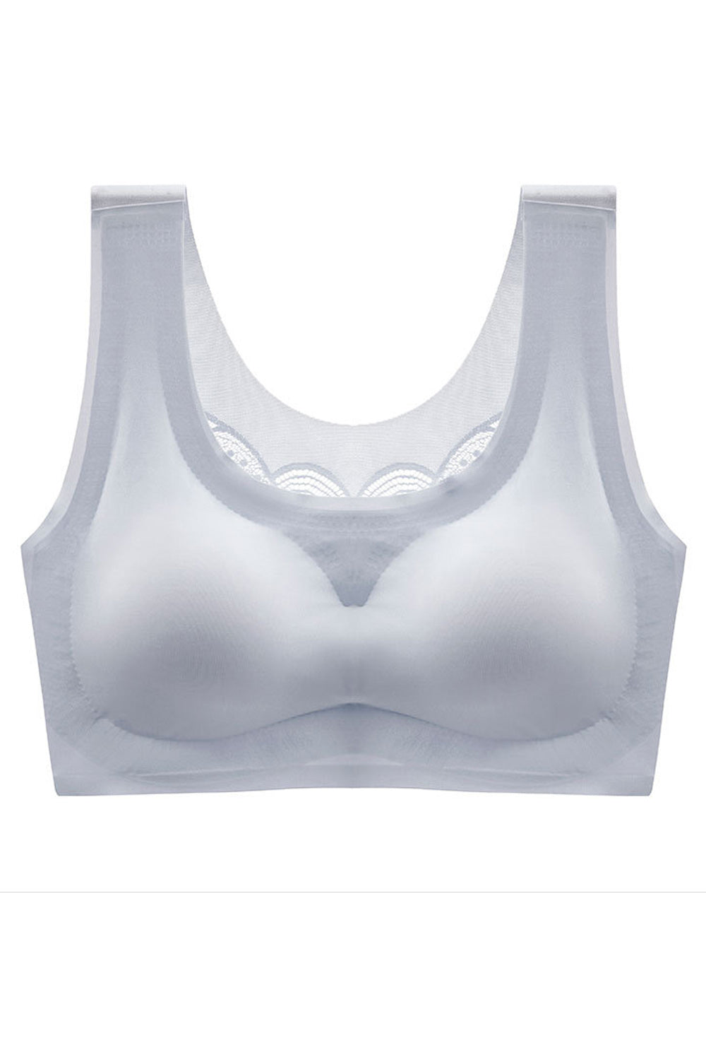 Women Comfy Seamless Full Cup Solid Colored Soft Vest Bra