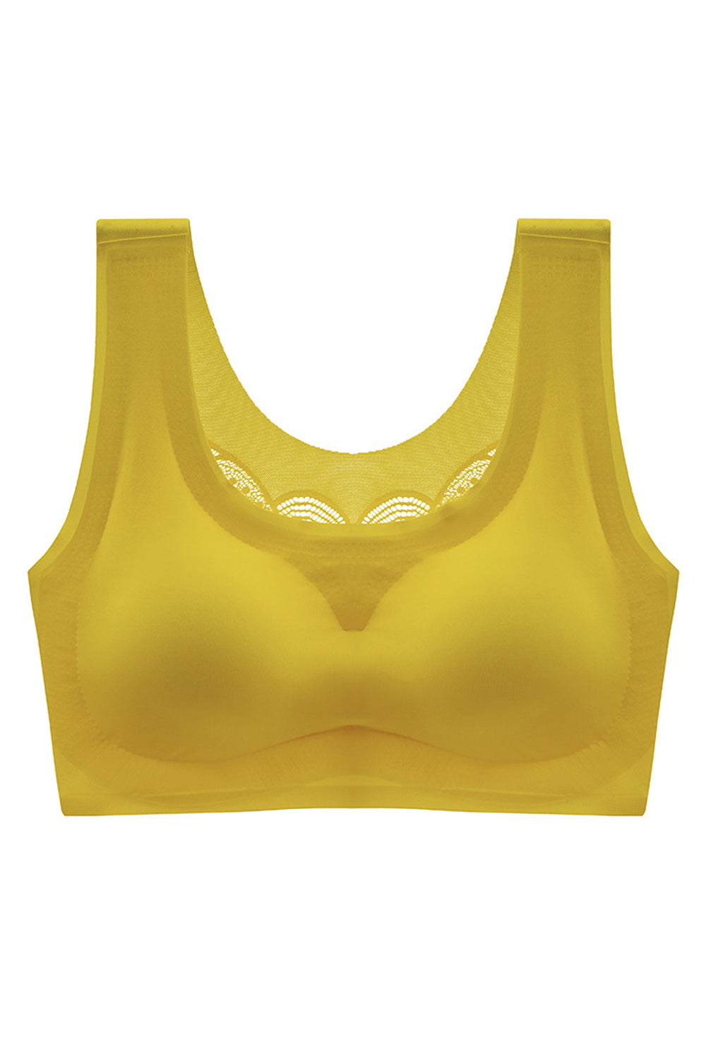 Women Comfy Seamless Full Cup Solid Colored Soft Vest Bra