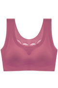 Women Comfy Seamless Full Cup Solid Colored Soft Vest Bra