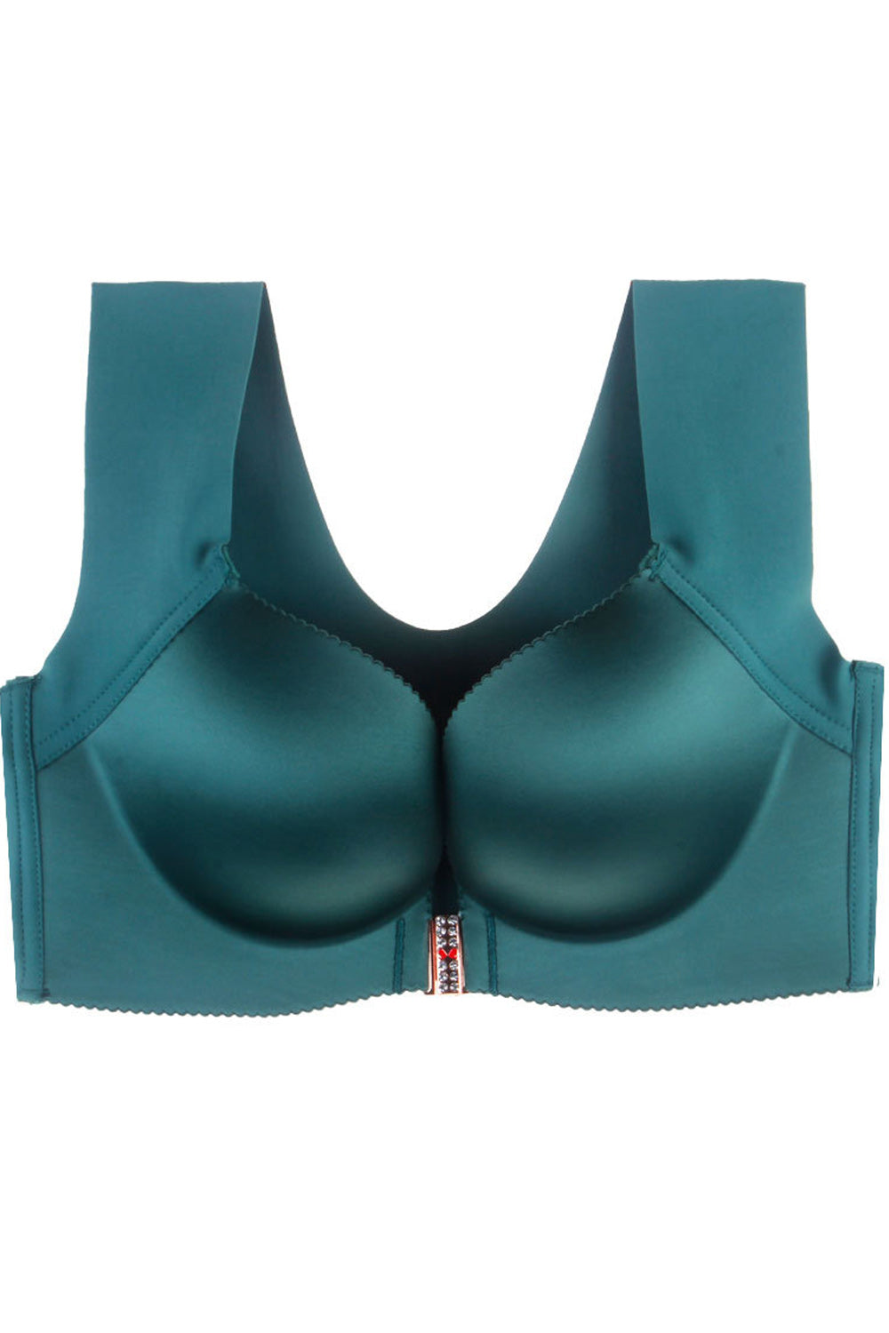Women Front Hook Closure Solid Pattern Soft Convenient Minimizer Bra