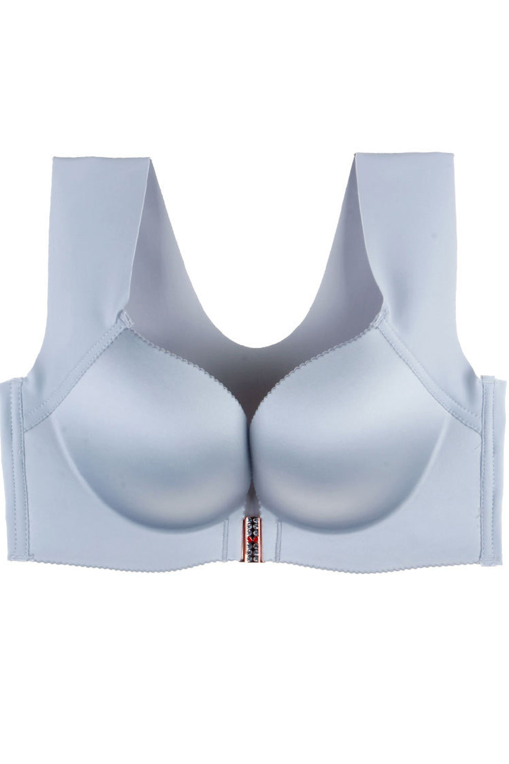 Women Front Hook Closure Solid Pattern Soft Convenient Minimizer Bra