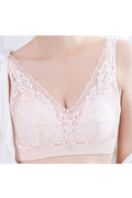 Women Breathable Solid Colored Lace Up Tremendous Minimizer Bra