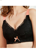 Women Full Cup Ultra Thin Solid Colored Lace Up Beautiful Minimizer Bra