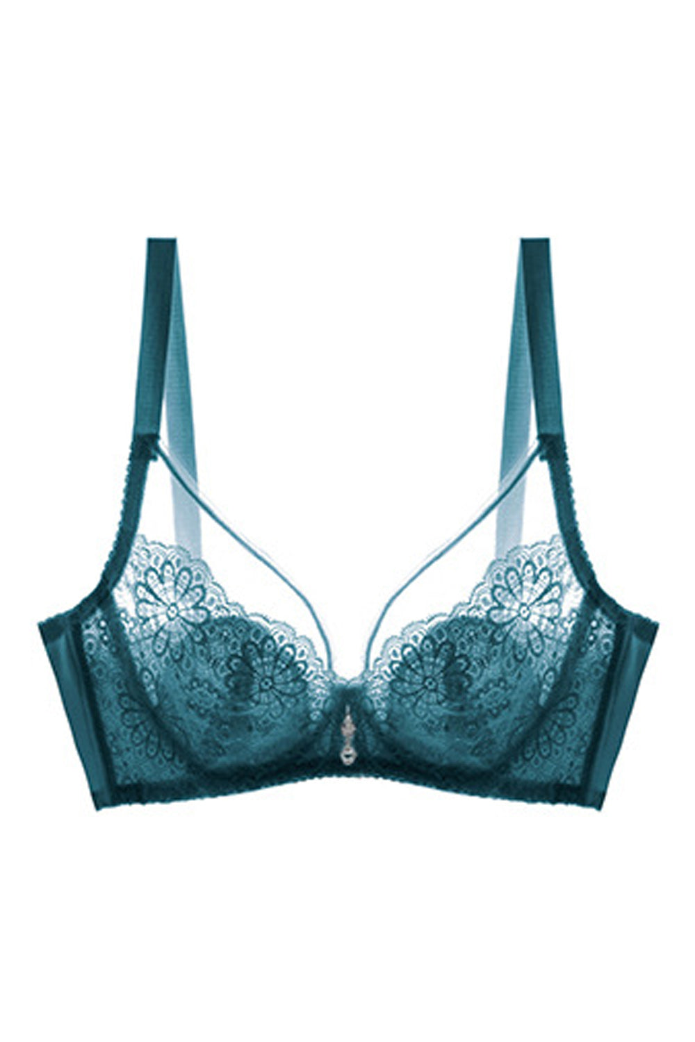 Women Comfortable Solid Colored Pretty Ultra Thin Sheer Bra