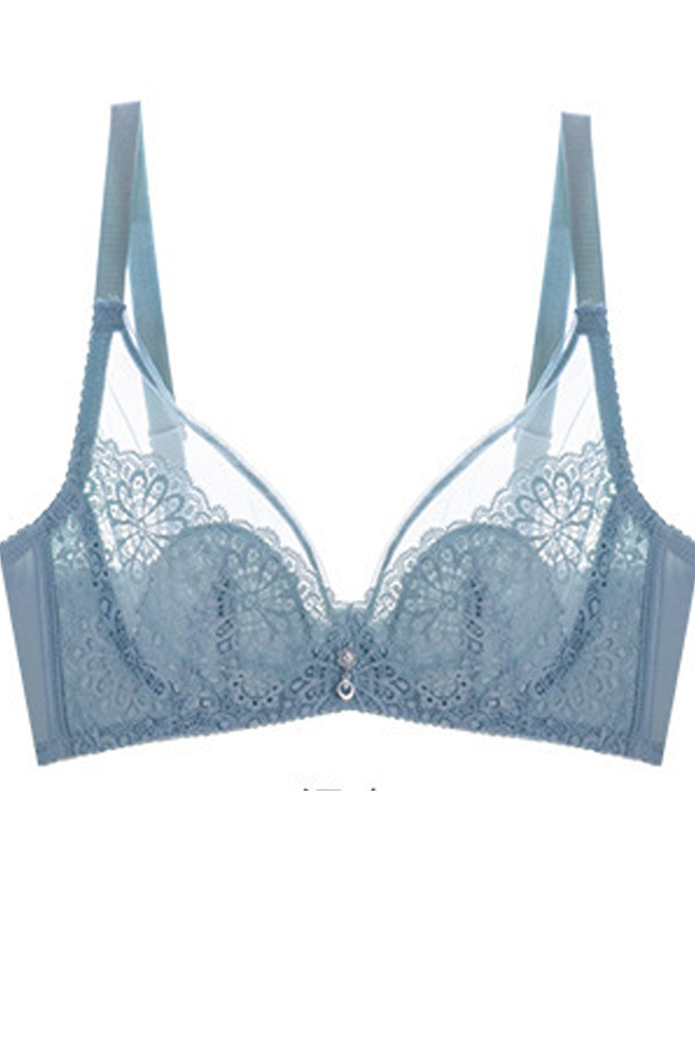 Women Comfortable Solid Colored Pretty Ultra Thin Sheer Bra