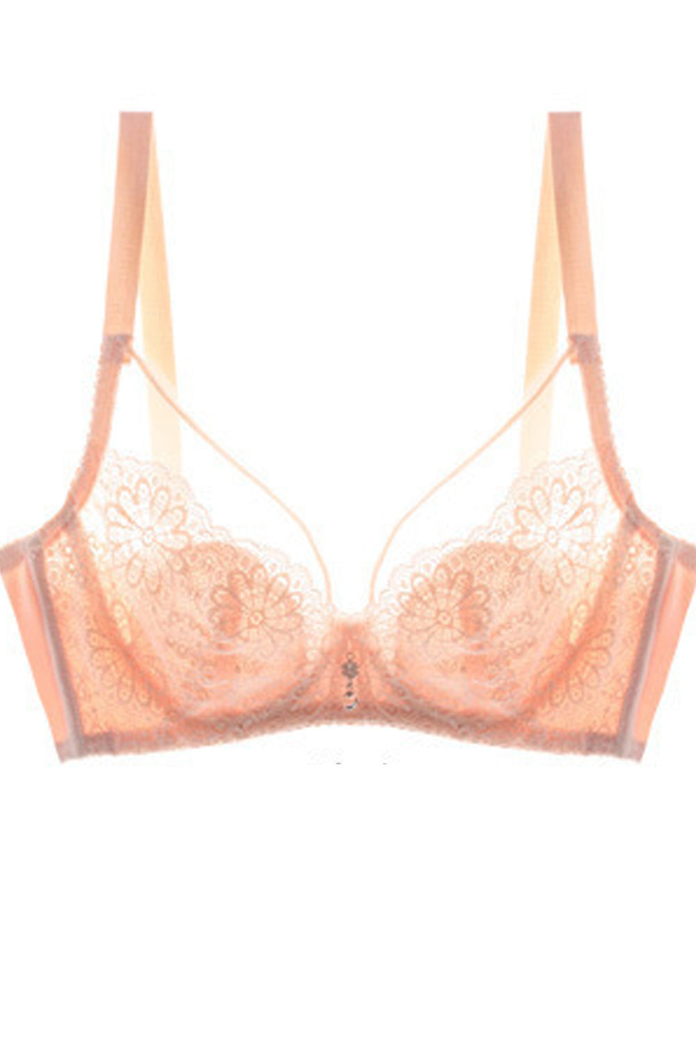 Women Comfortable Solid Colored Pretty Ultra Thin Sheer Bra
