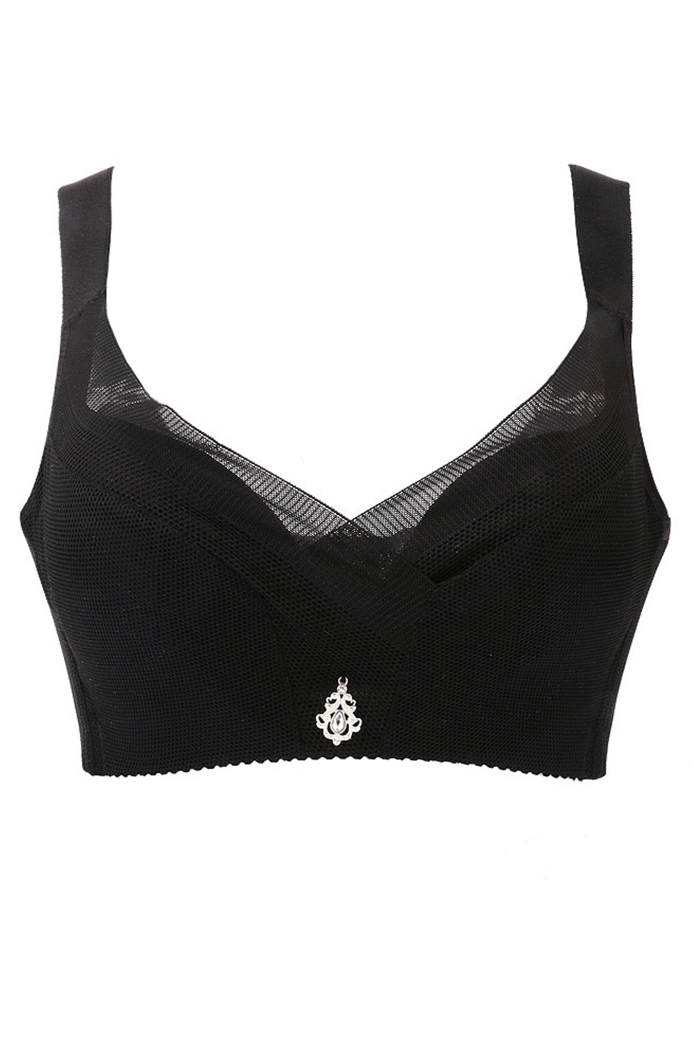 Women Ventilated Solid Colored Soft Smooth Minimizer Bra