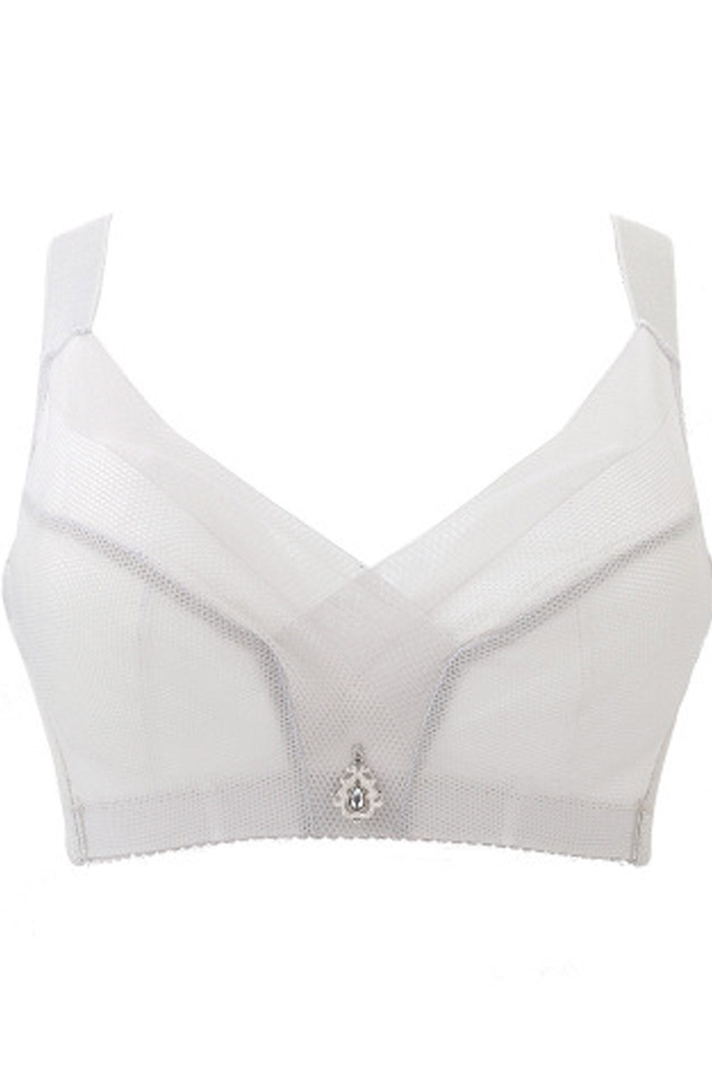 Women Ventilated Solid Colored Soft Smooth Minimizer Bra