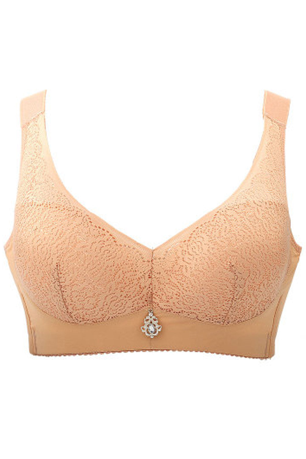 Women Solid Colored Beautiful Shoulder Strap Easy Minimizer Bra