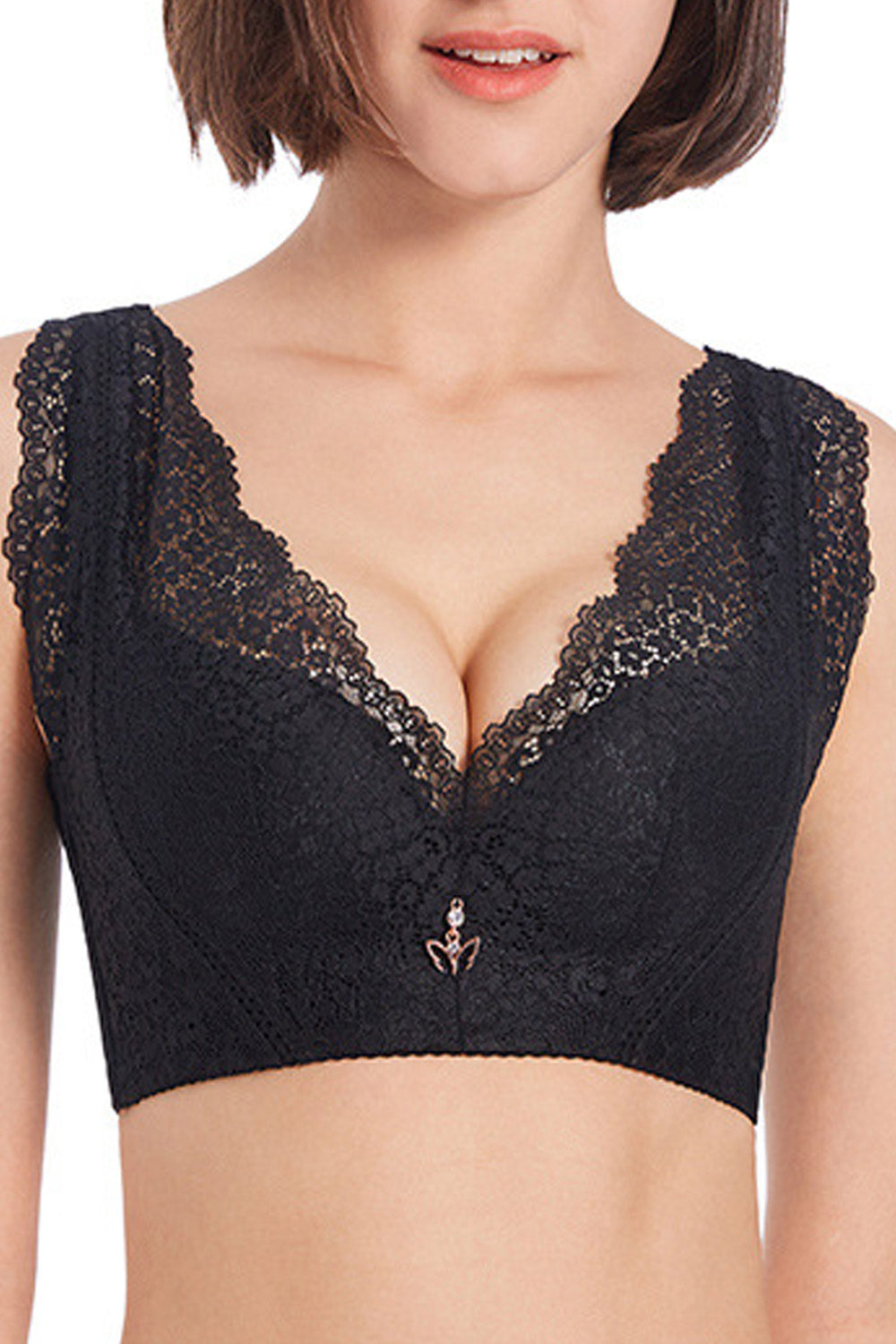 Women Fashionable Thin Solid Colored Breathable Minimizer Bra