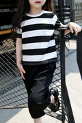 Kids Girls Two Piece Striped T-Shirt & Loose Pant