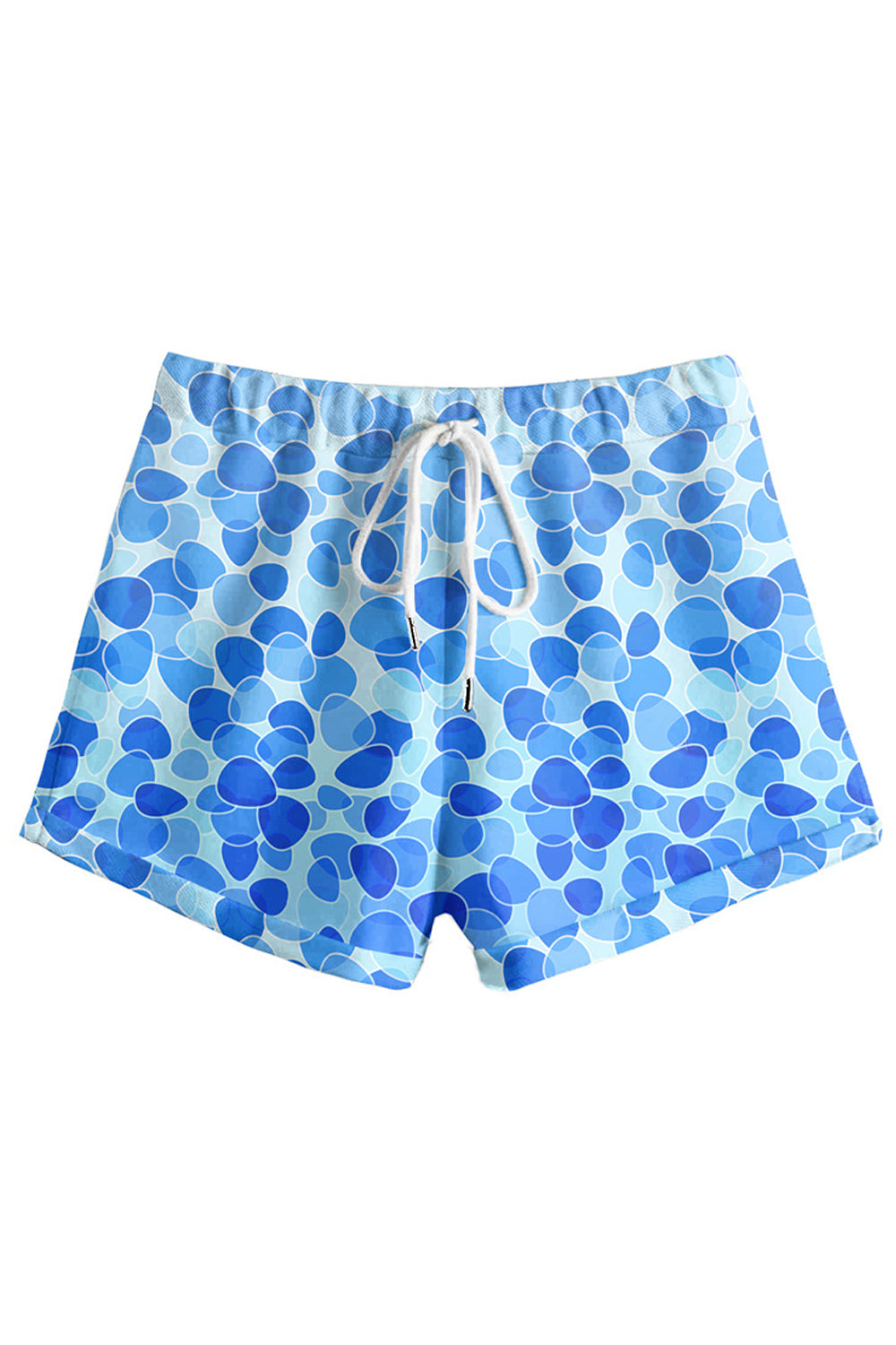 Women Sophisticated Printed Pattern Summer Relaxed Fit Adjustable Waist Sports Short