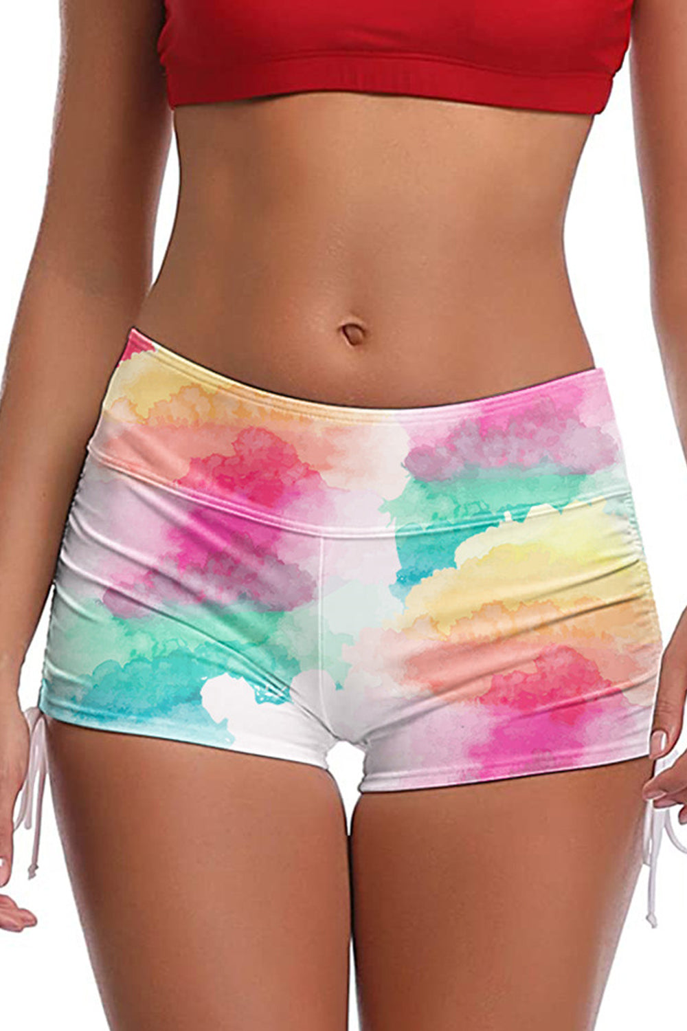 Women Soft & Thin Superb Printed Pattern Middle Waist Slim Fit Summer Beach Short