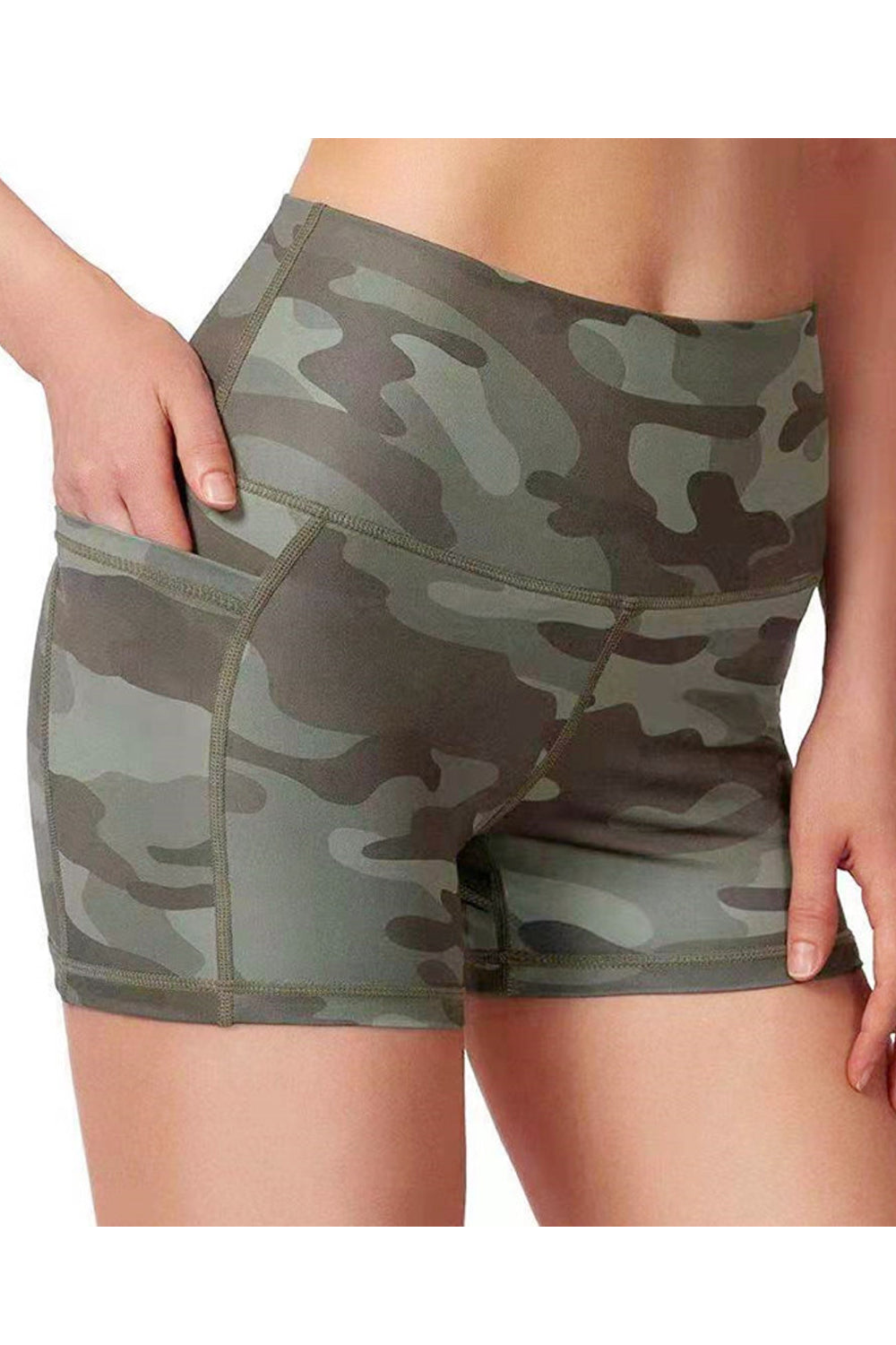 Women Superb Camouflage Pattern Restful High Waist Summer Slim Fit Casual Short