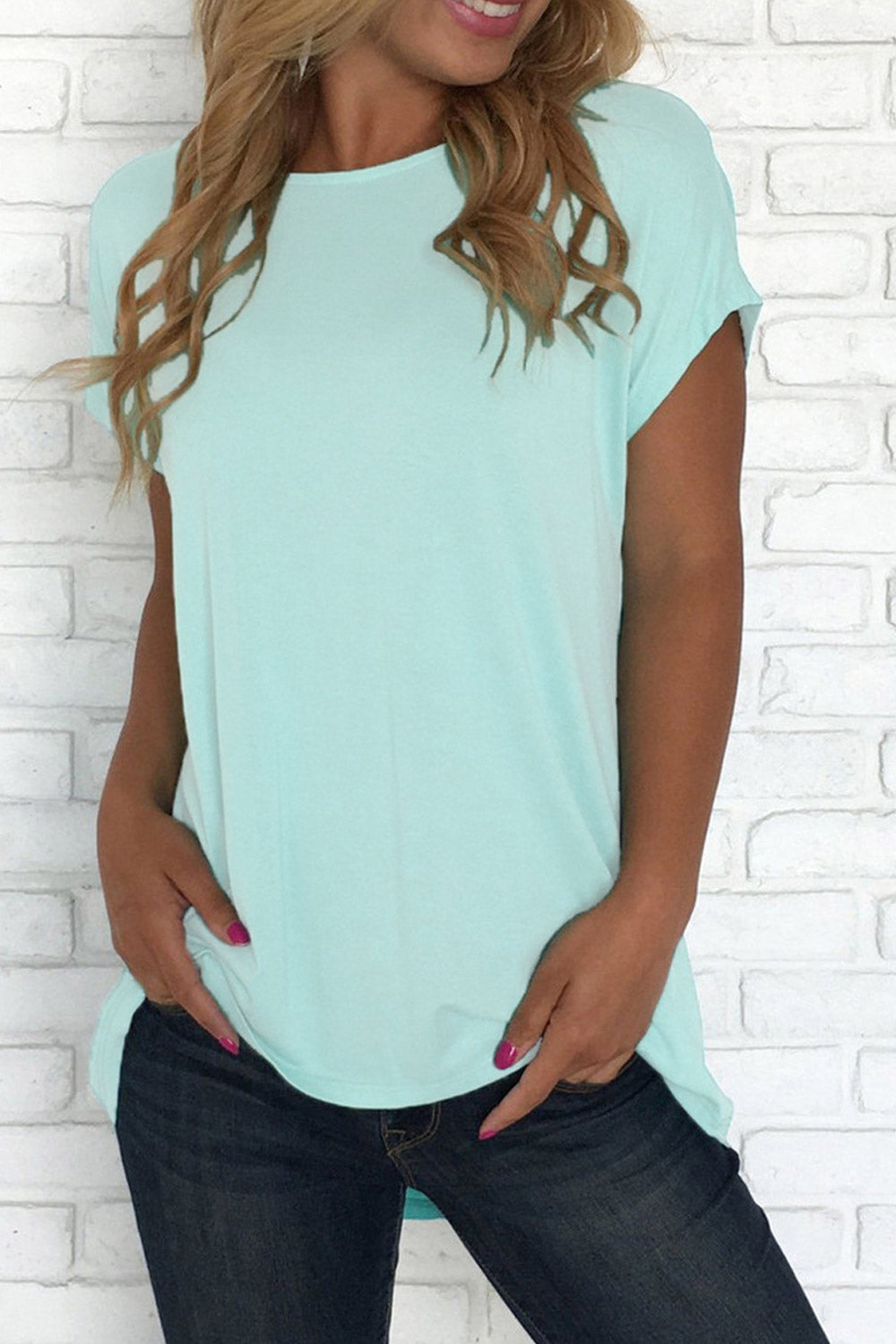 Women Flexible Short Sleeve Casual Top