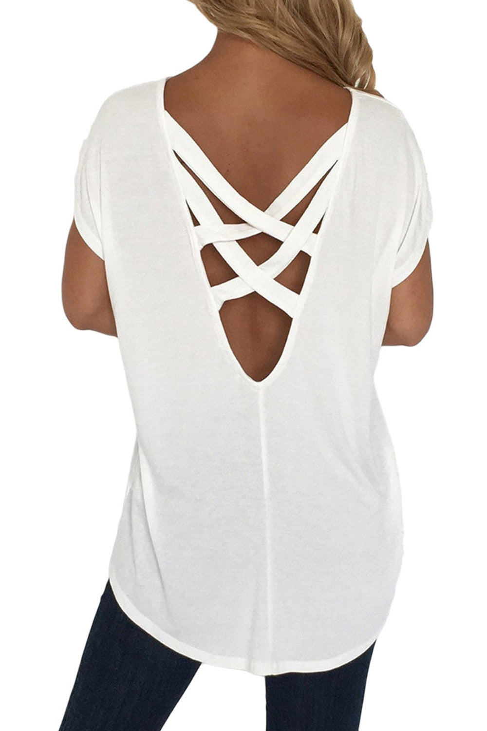 Women Flexible Short Sleeve Casual Top