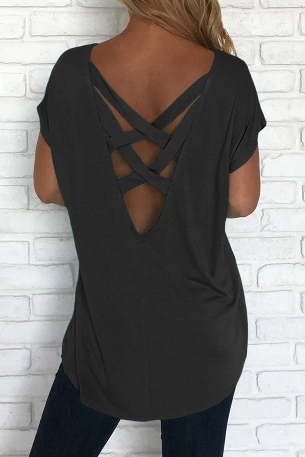 Women Flexible Short Sleeve Casual Top