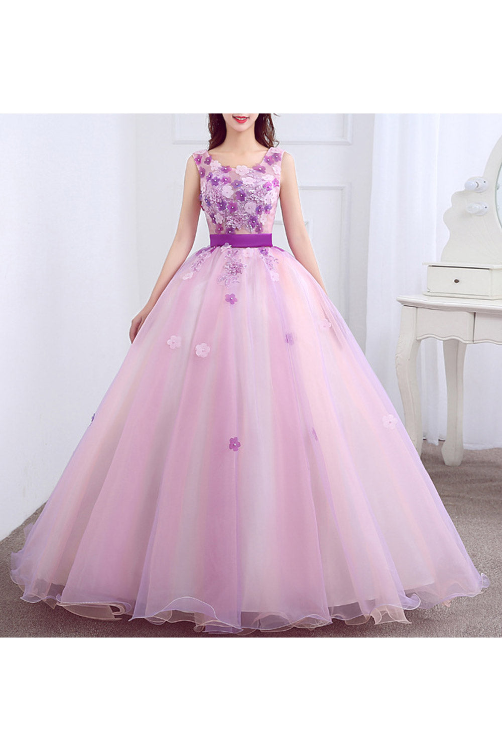 Women Sequin Flower Mini Prom Party Dress