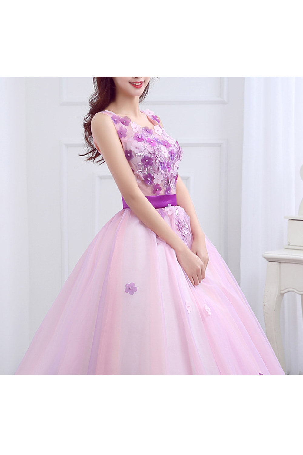 Women Sequin Flower Mini Prom Party Dress