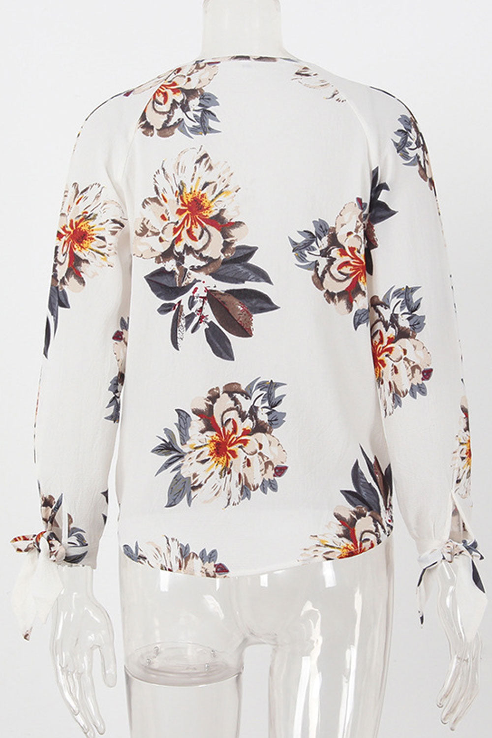 Women Floral Deep Neck Attractive Chiffon Top
