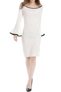 Women Off Shoulder Long Sleeved Slim Dress
