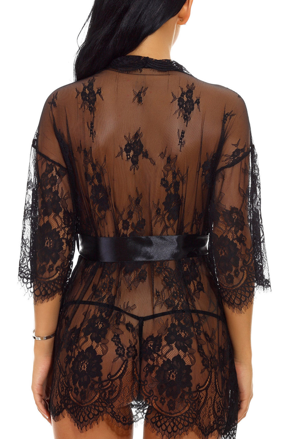 Women Solid Colored Fascinating Lace Nightwear Lingerie