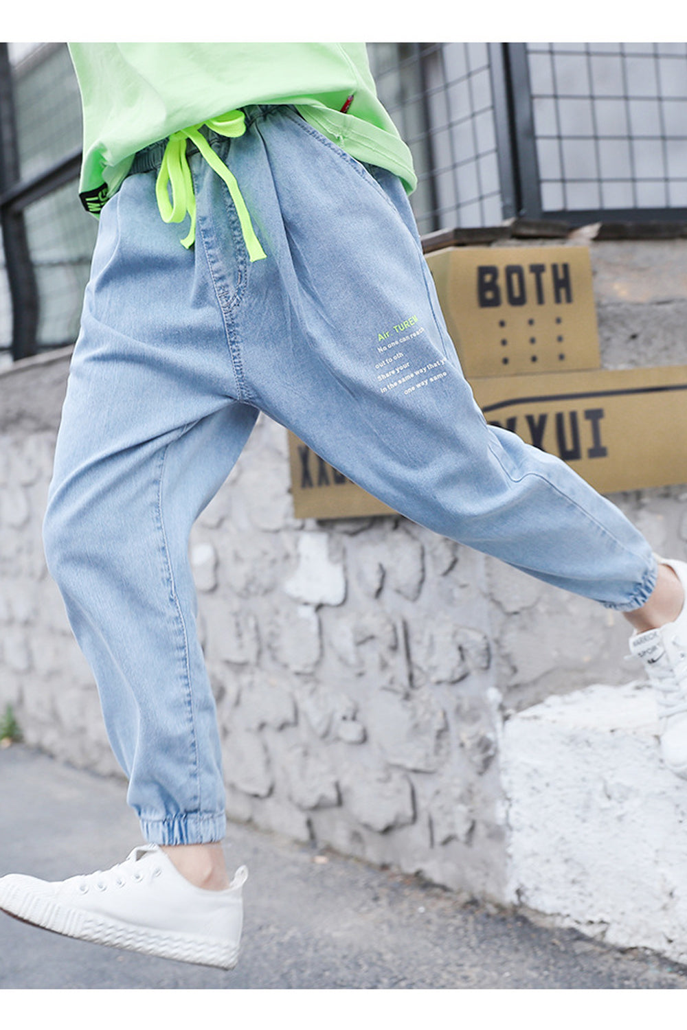Kids Boys Restful & Comfortable Elasticated Mid-Waist Loose Styled Summer fashion Casual Denim Jeans