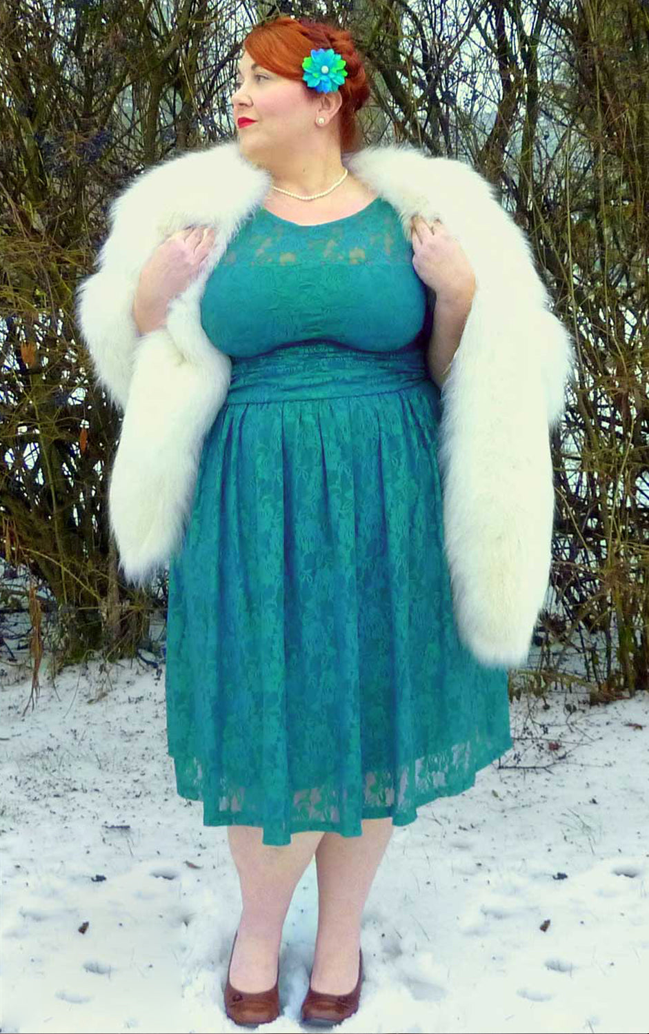 Women Round Neck Plus Size Halter Dress Green