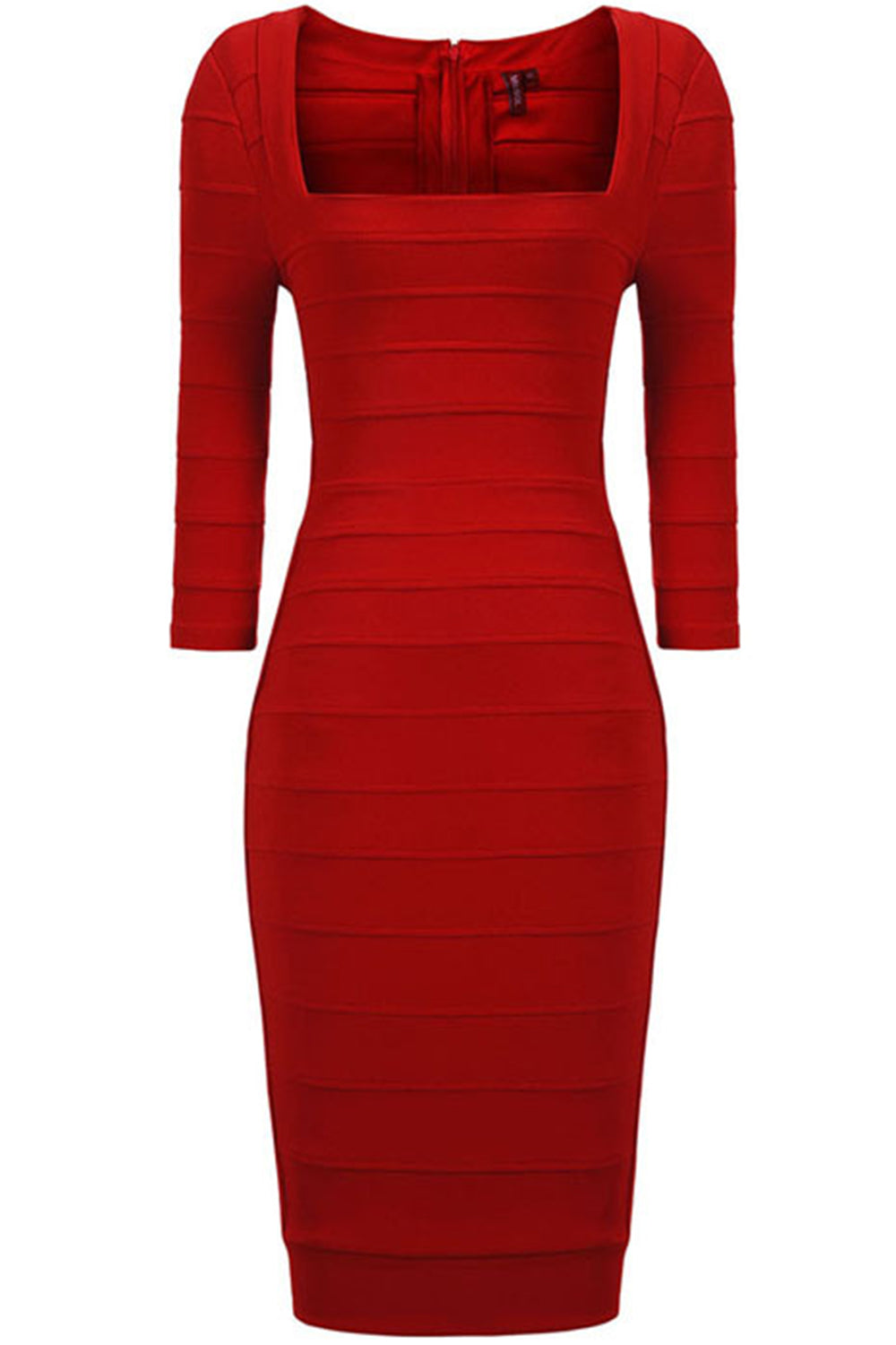 Women Fit Bodycon Hot Square Neck Dress