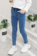 Kids Girls Stretchable Hair Feet Skinny Pant