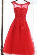 Women Lace Sleeveless Short Wedding Dress