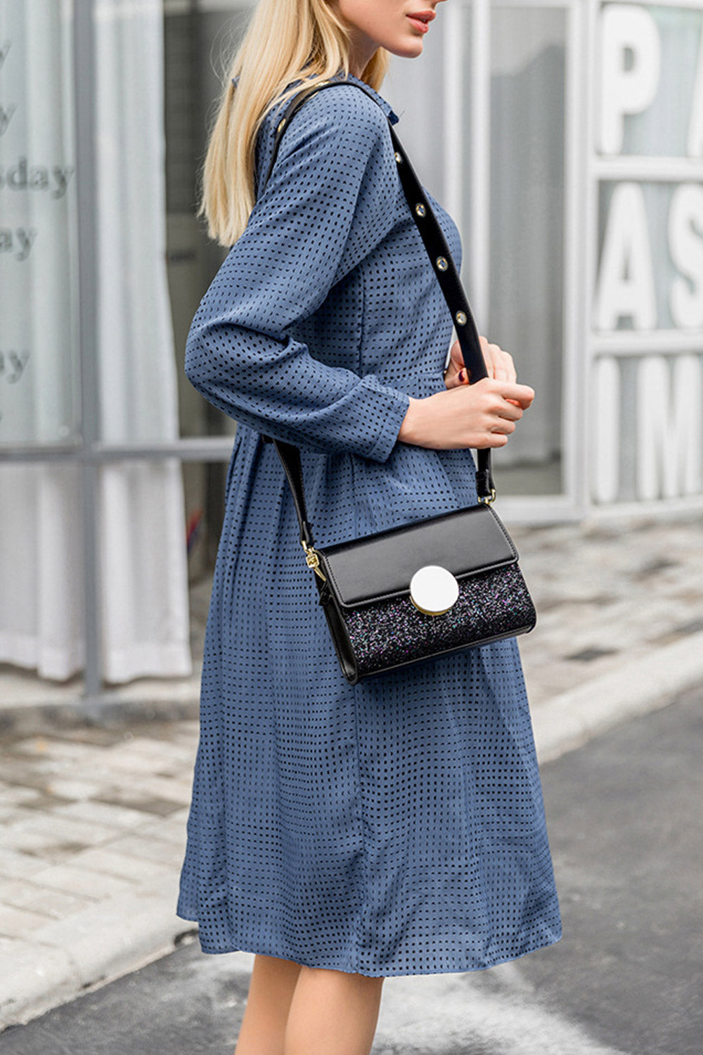 Women Fashion Strap Square Crossbody Bag