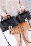 Women Chain Hidden Zipper Crossbody Bag