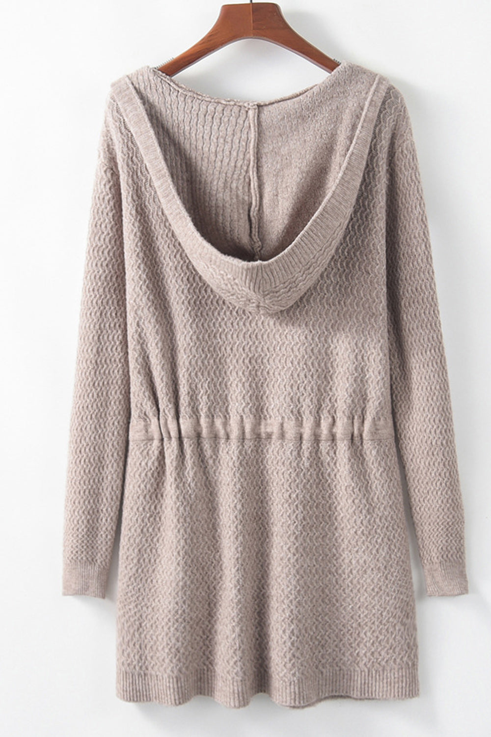 Women Tie Waist Solid Colored Side Pocket Perfect Winter Season Cardigan