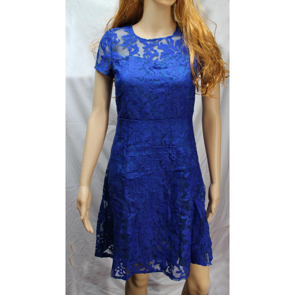 Round Neck Lace Short Sleeve Dress