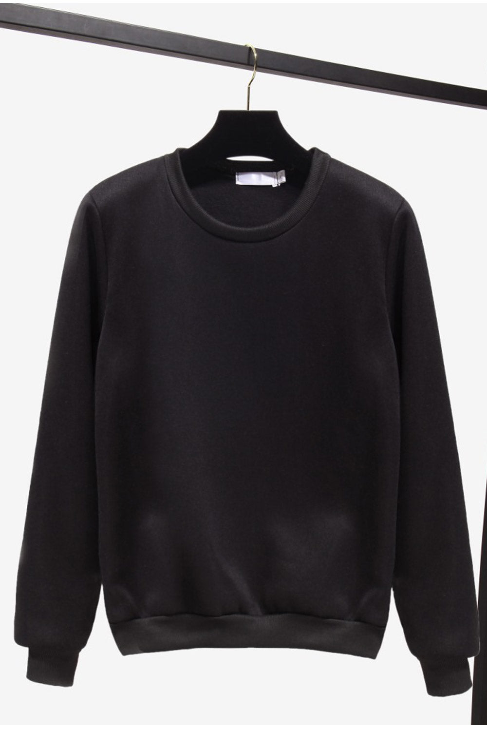 Women Comfy Solid Pattern Loose Fit Long Sleeve Ribbed Hem Sweatshirt