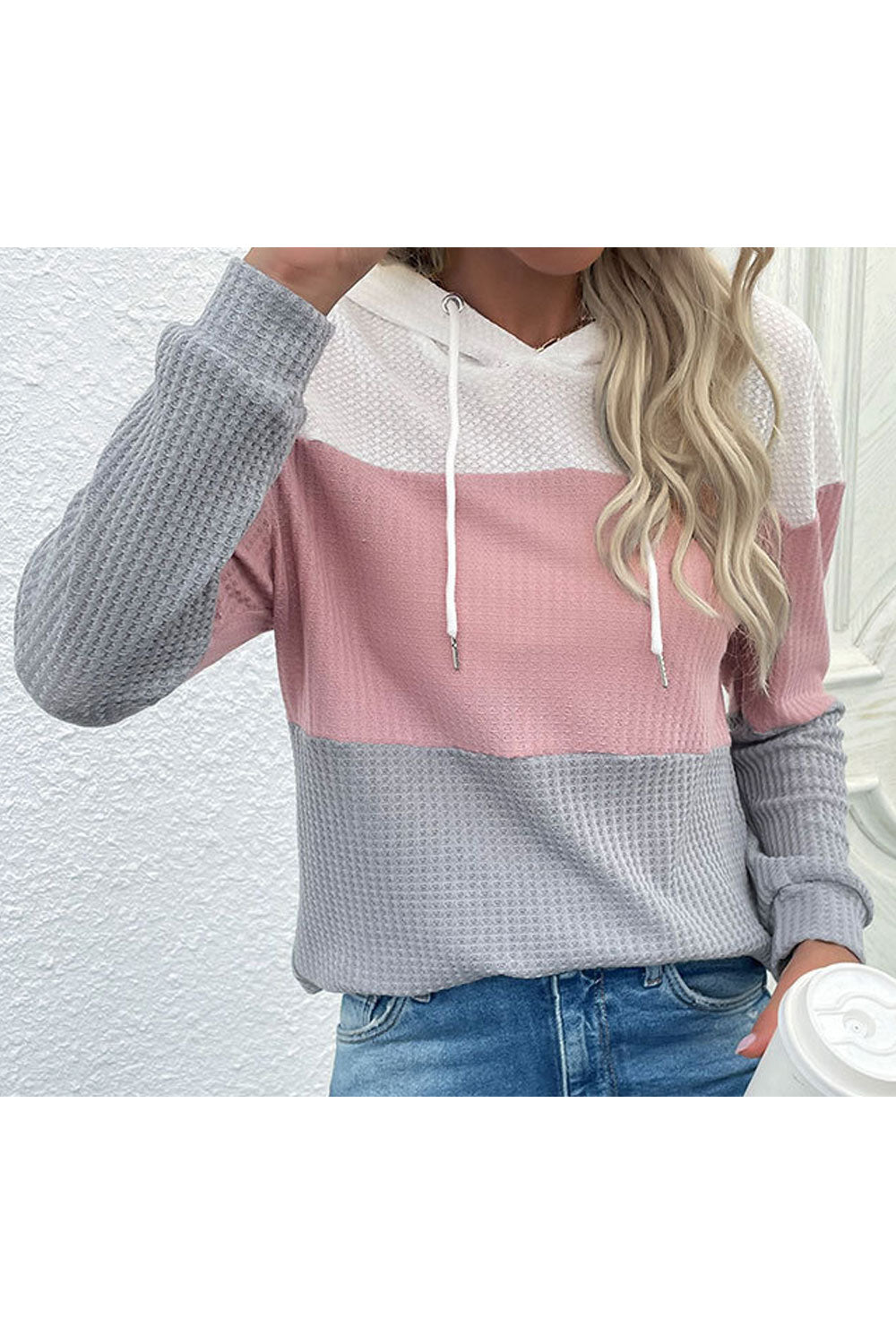 Women Elegent Solid Pattern Easy Hooded Neck Thick Long Sleeve Winter Pullover Sweater
