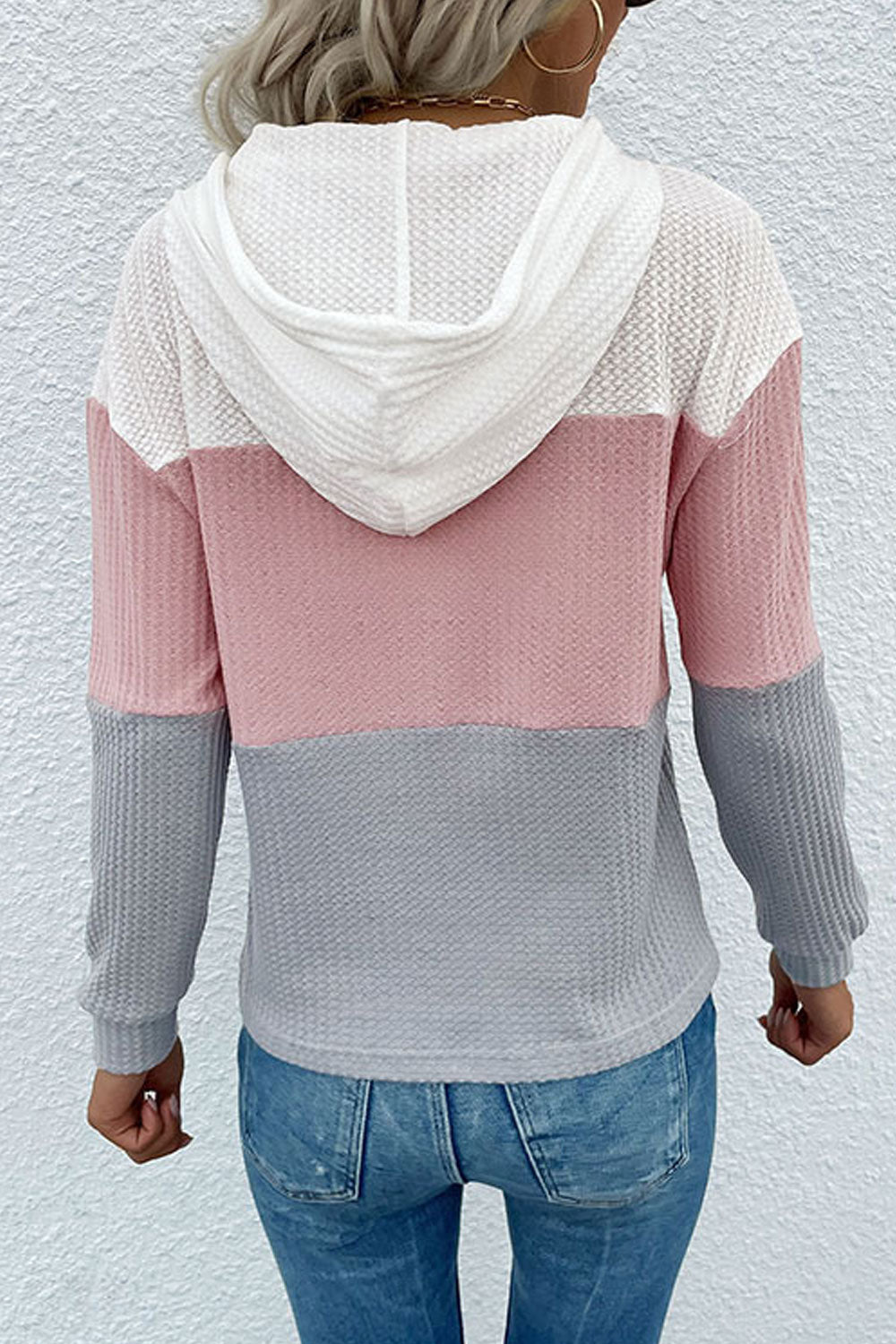 Women Elegent Solid Pattern Easy Hooded Neck Thick Long Sleeve Winter Pullover Sweater