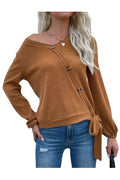 Women Reliable Long Sleeve Amazing Solid Colored V-Neck Winter Warm Fashion Cardigan