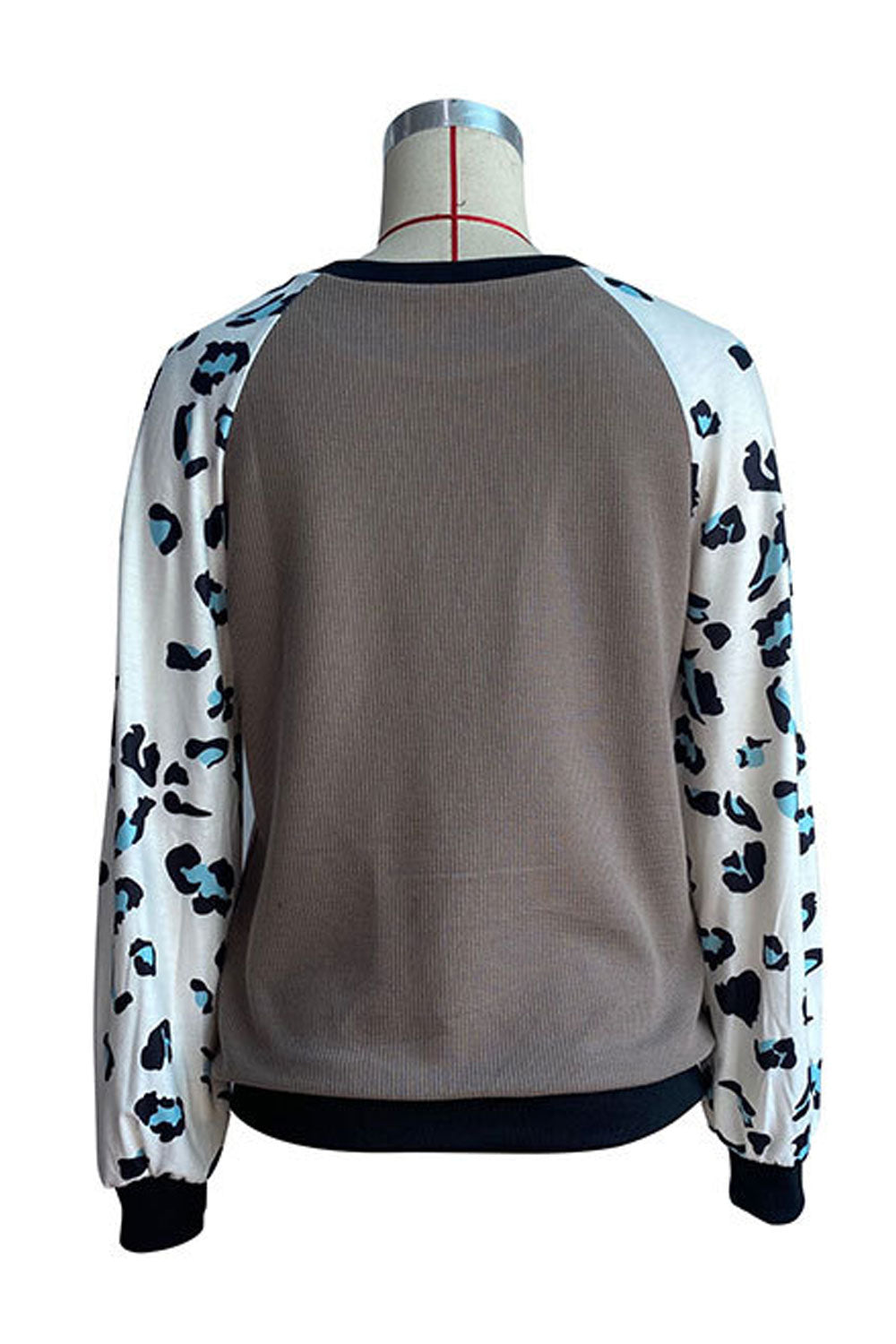 Women Winter Warm & Durable Classy Leopard Pattern Long Sleeve Casual Round Neck Pullover Sweater