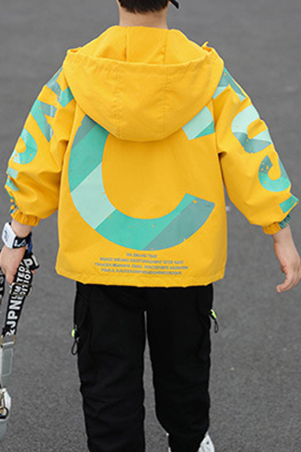 Kids Boys Excellent Flap Pockets Hooded Neck Zip Closure Windbreaker Winter Jacket