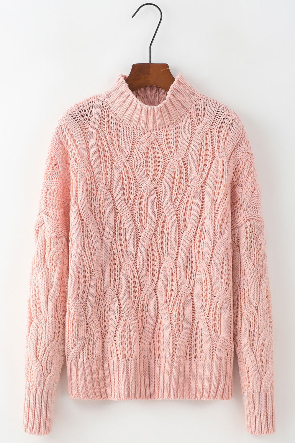 Women Relaxed Fit Long Sleeve Easy High Neck Pretty Solid Colored Winter Pullover Sweater